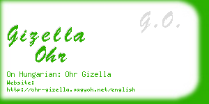 gizella ohr business card